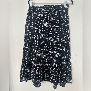 Heartloom Printed Tiered Cotton Midi/Maxi Skirt S